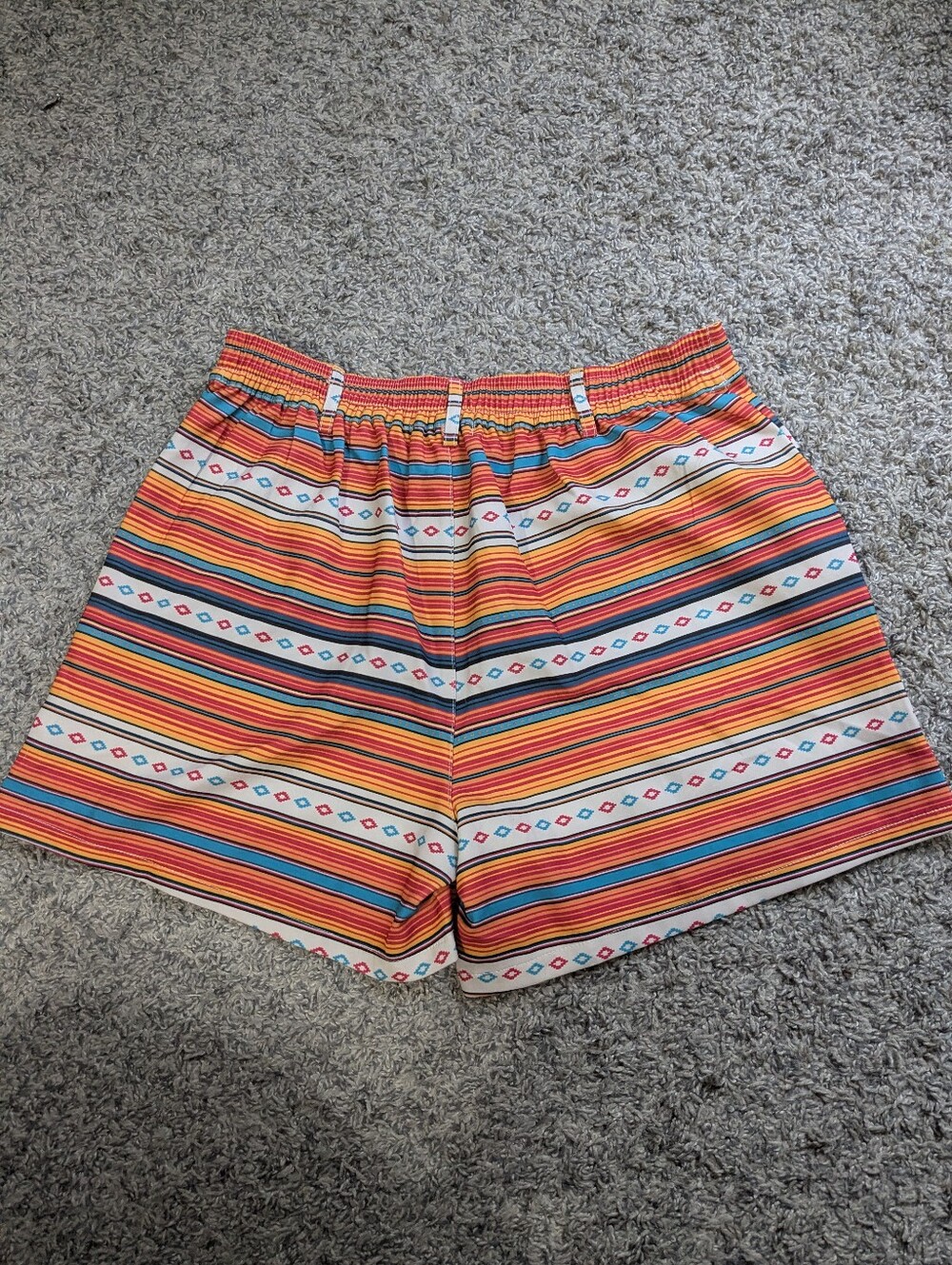 🎆 Rowdy Crowd Aztec Boho Multicolor Striped Shorts Size L NWOT - Picture 3 of 4